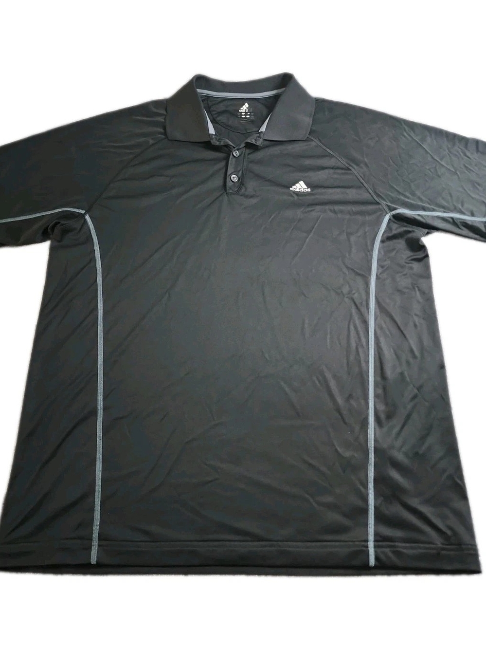 ADIDAS Classic Black Activewear Polo Shirt XL